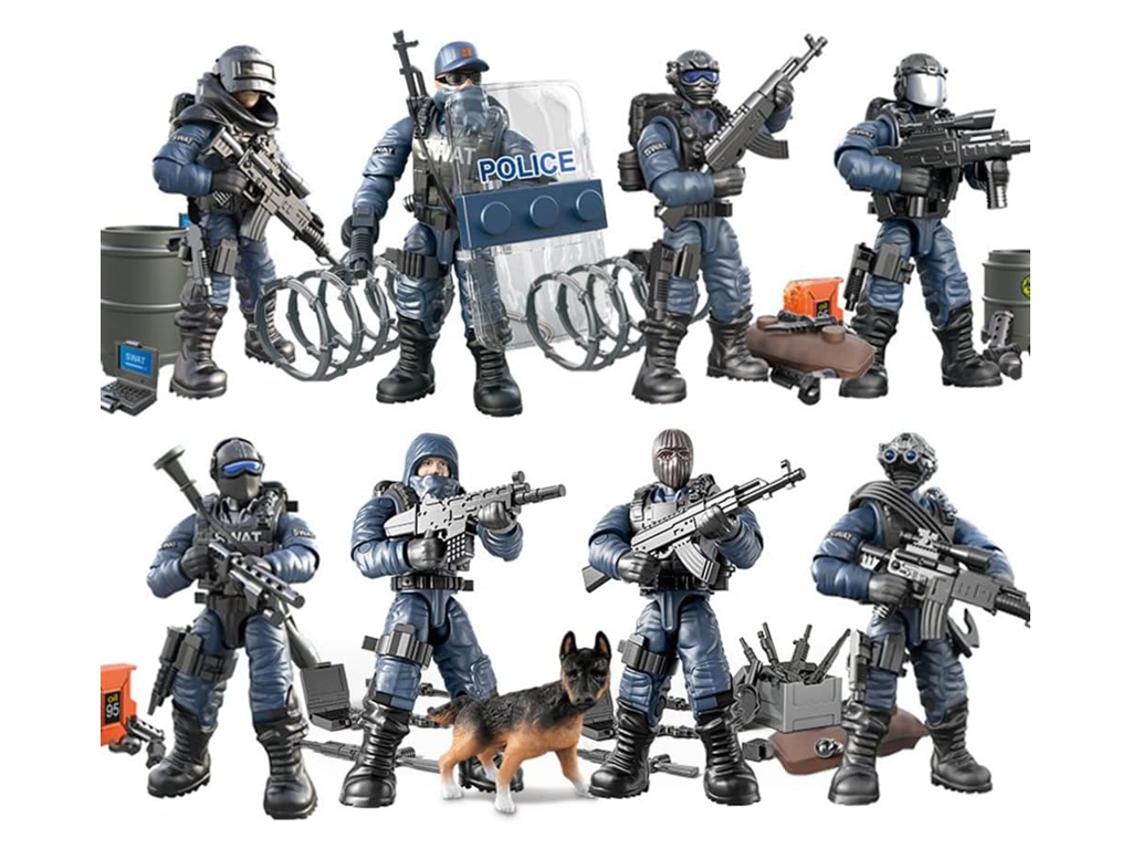 Конструктор Боєць спецпідрозділу SWAT, фігурка для складання, 6+, мікс видів (ціна за 1шт)