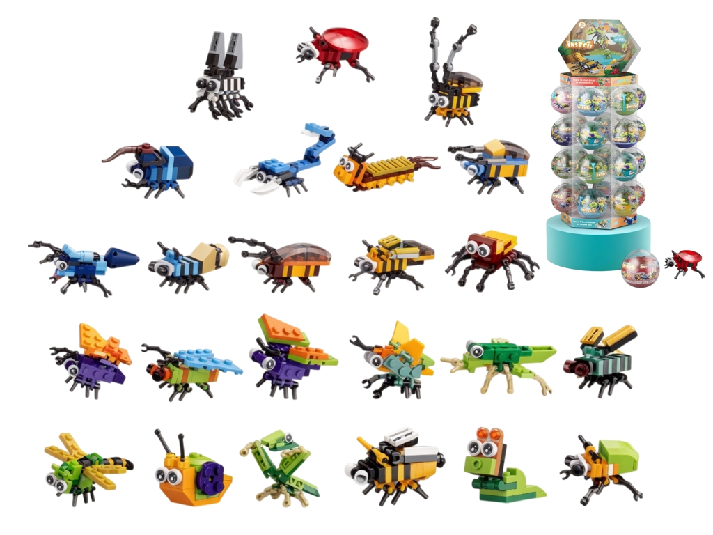 Цилиндрические LEGO-детали (капсульный конструктор) 24 шт, микс видов (цена за 1шт)