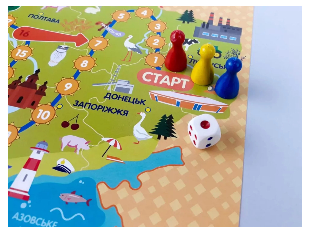 Настільна гра "Подорожуємо Україною", ходилка, 5+, ZIRKA