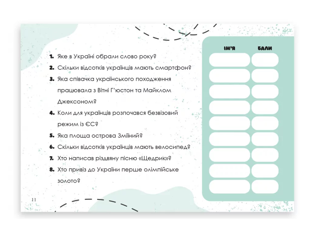 Гра-вікторина "Вгадай хутко! Україна", 10–14 років, ZIRKA