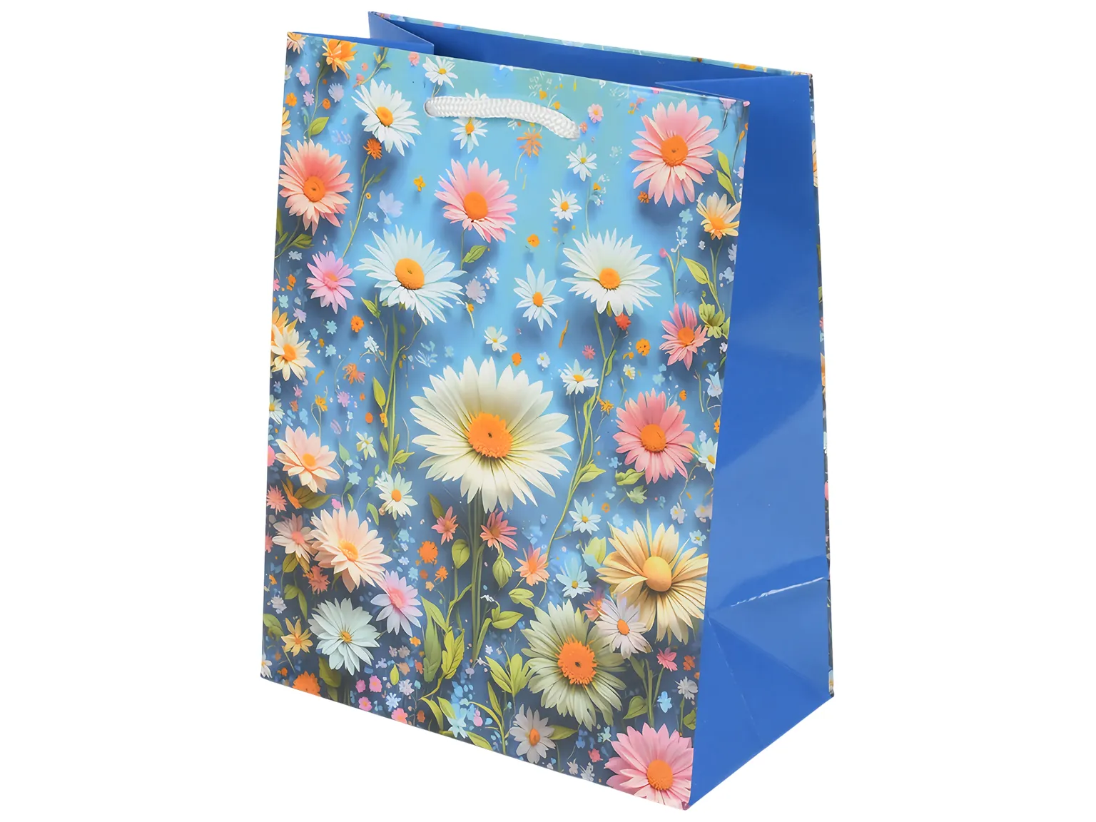 Подарочный пакет Flower field M, бумажный, 18×23×10 см