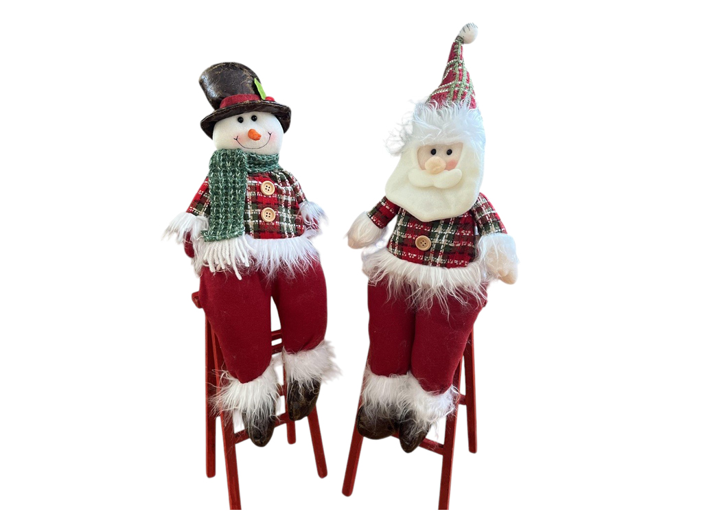 Фигура новогодняя Santa Snowman 57см, M17308