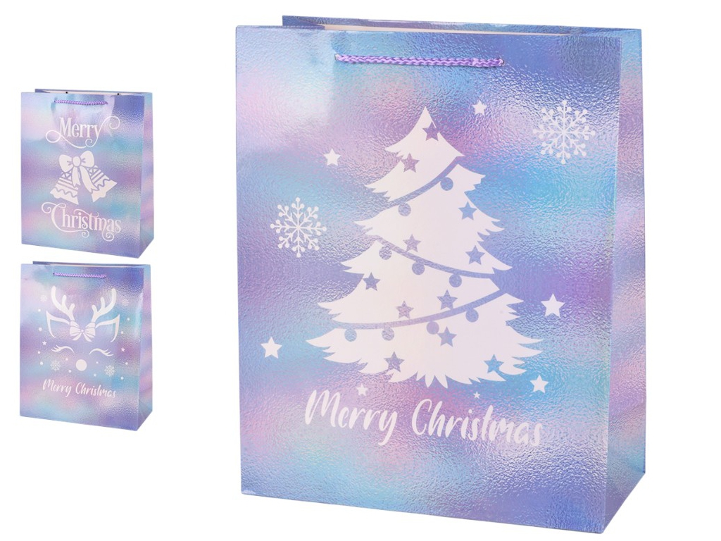 Пакет новорічний паперовий S Merry Christmas 18х23х10см, R33091-S