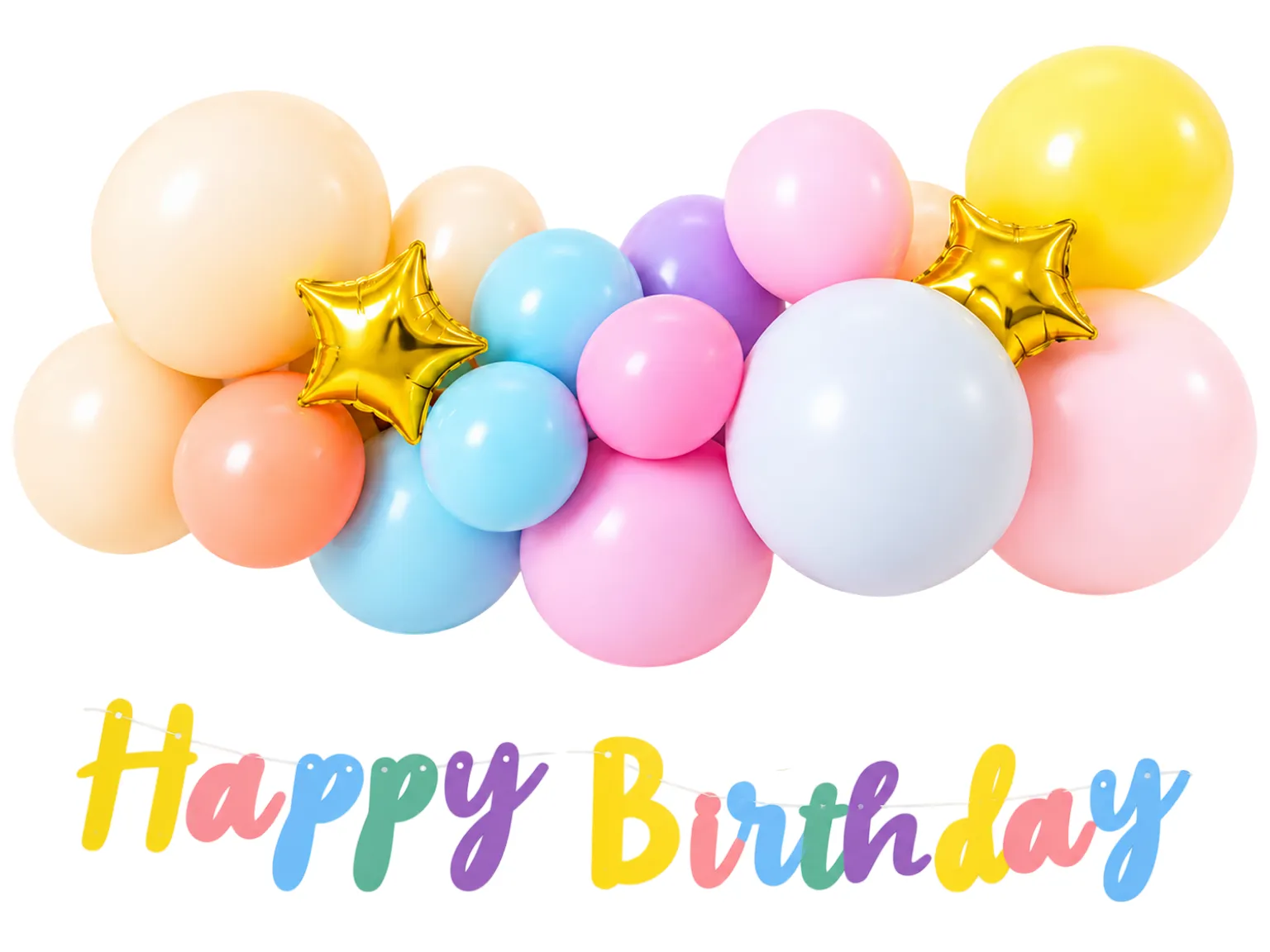 Набор для фотозоны Happy Birthday с воздушными шарами, 18 шт (цена за набор)
