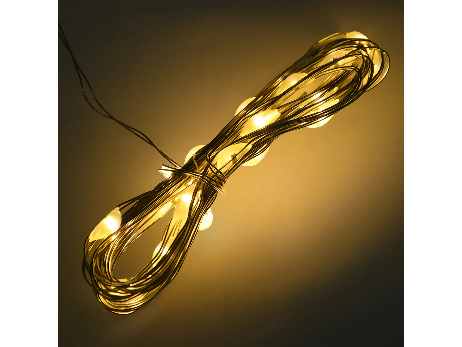 Гирлянда светодиодная Yellow, 2 м, 20 LED, на батарейках
