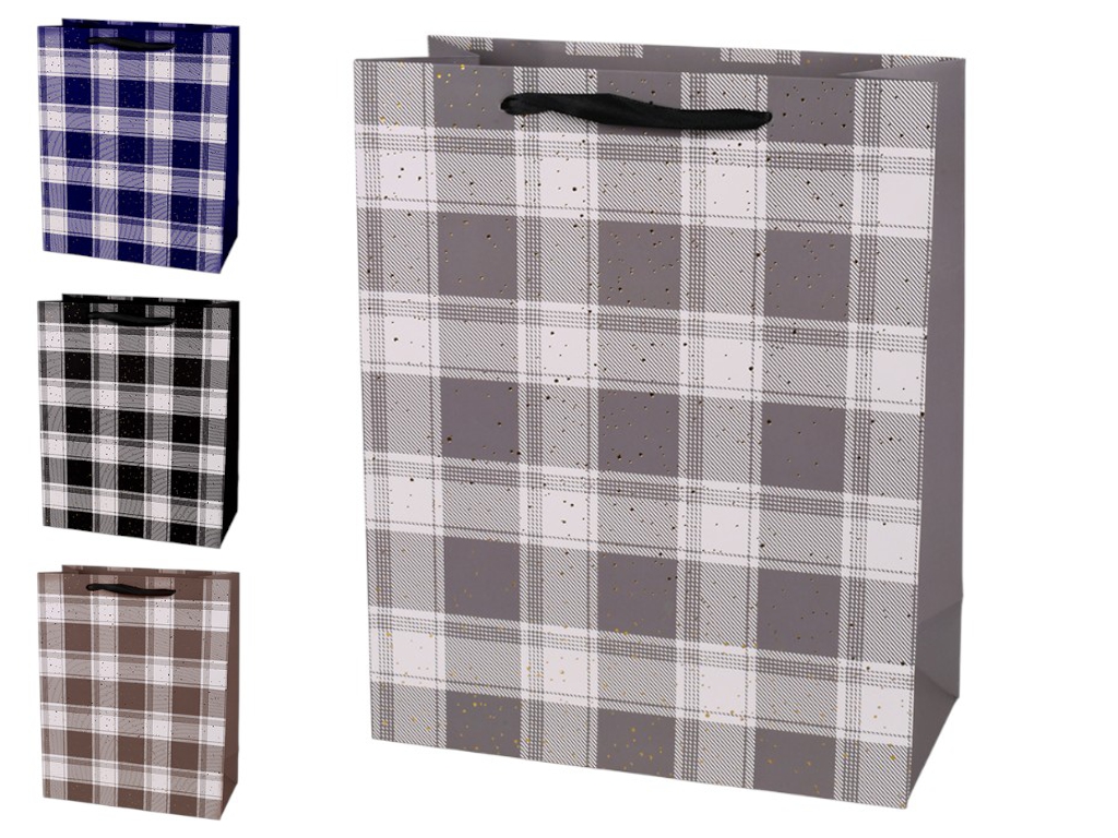 Пакет подарочный бумажный XS Checkered 14,5х15х6 см, R94995-XS