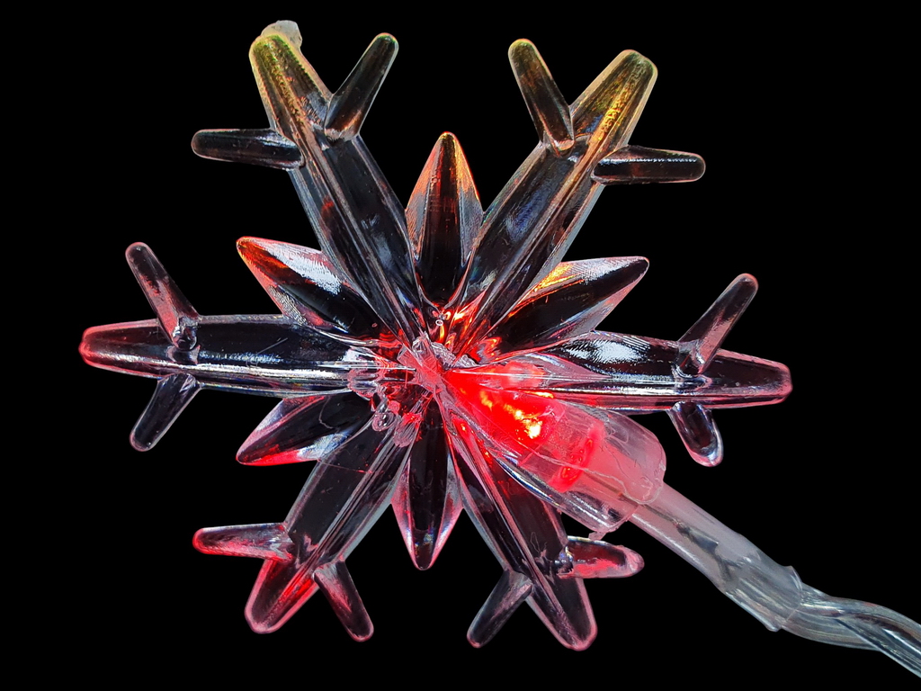 Гірлянда світлодіодна Snowflakes 3м кольорова 20led, 2AA+USB, R95869-C