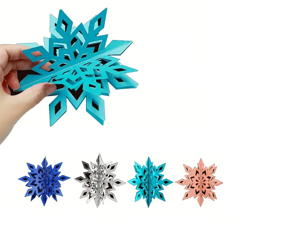 Декор-подвеска новогодняя бумажная Snowflake 25см, R96067