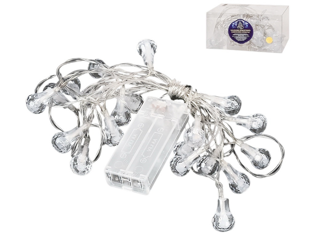 Гірлянда світлодіодна Bubble 3м жовта 20led, 2AA, R96094-Y