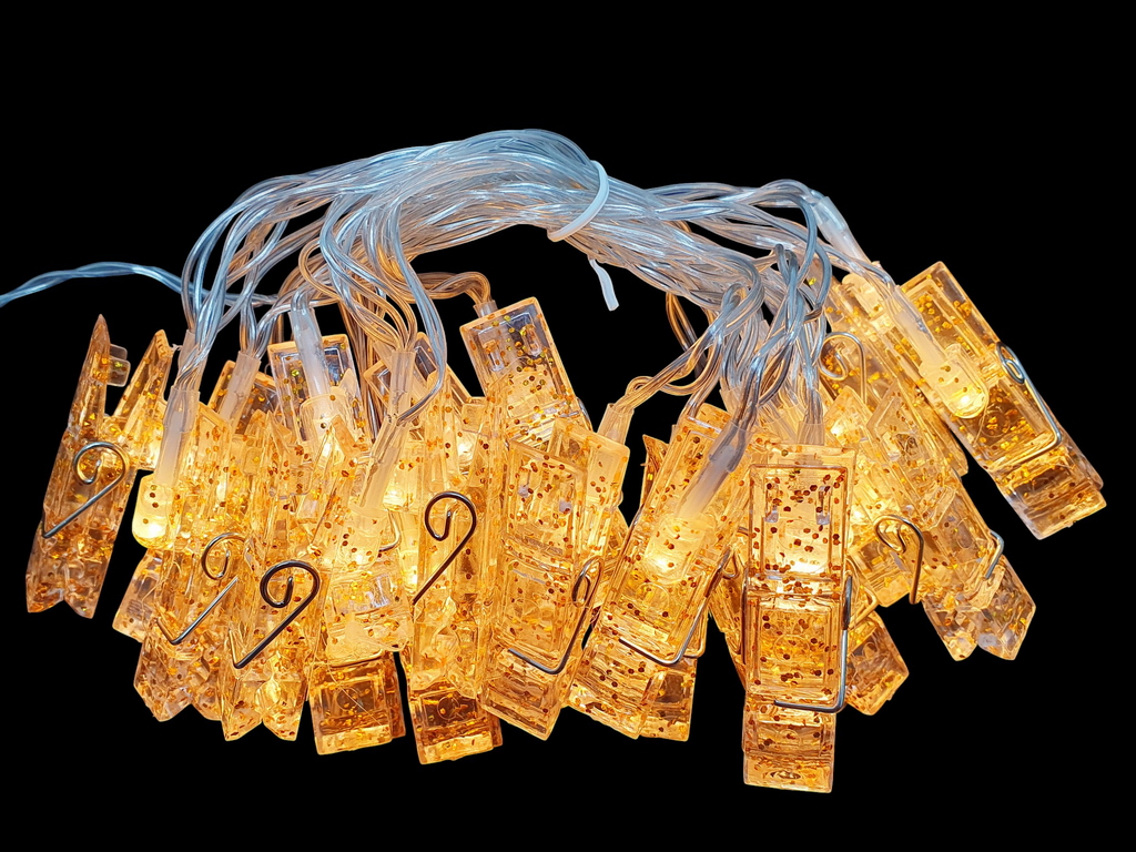 Гірлянда світлодіодна Прищіпки 3м жовта 20led, 2AA, R96133-Y