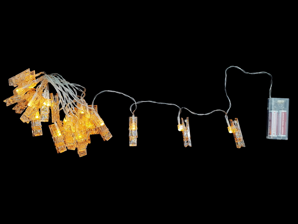 Гірлянда світлодіодна Прищіпки 3м жовта 20led, 2AA, R96133-Y