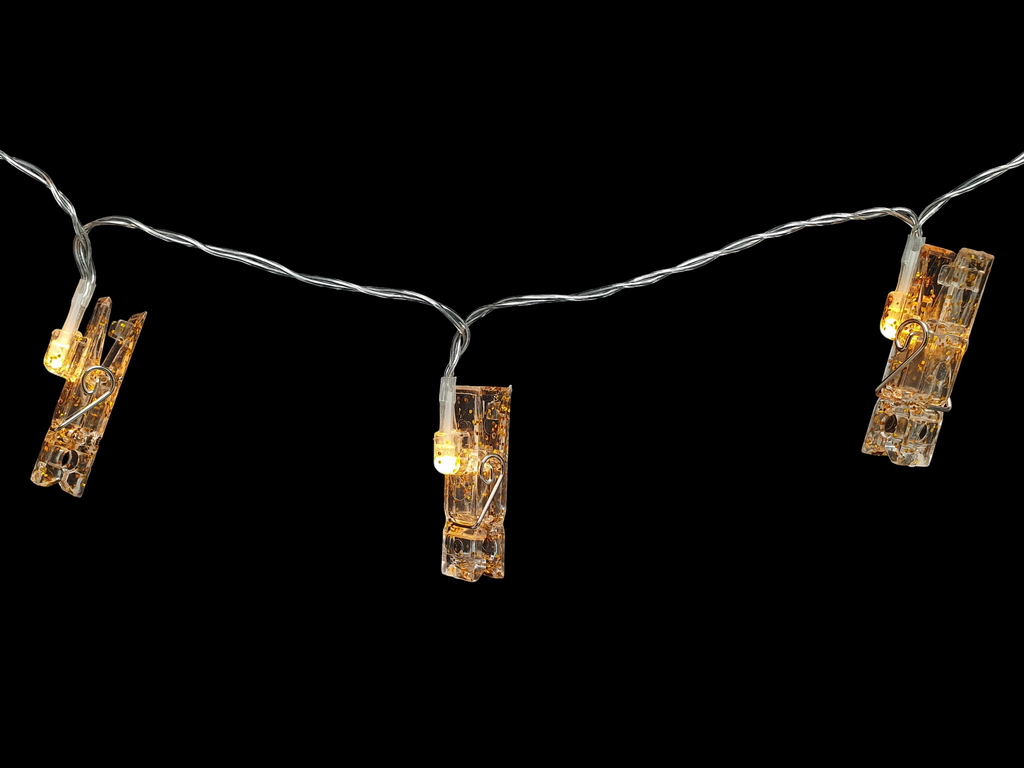Гірлянда світлодіодна Прищіпки 3м жовта 20led, 2AA, R96133-Y