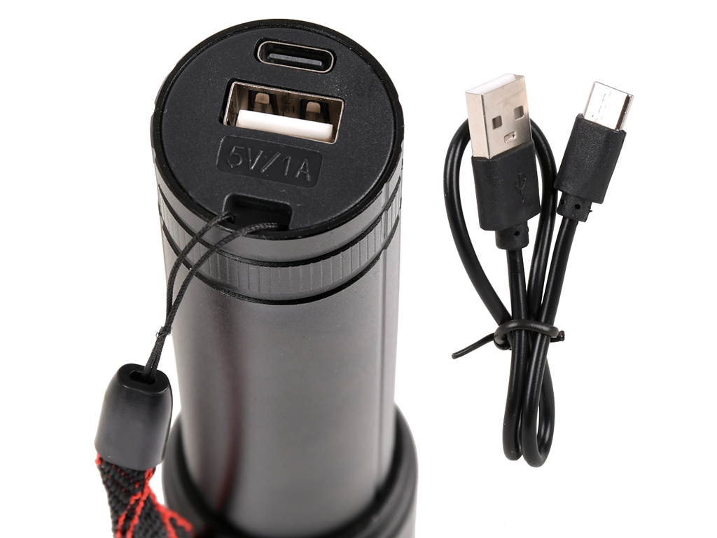 Ліхтарик акумуляторний для велосипеда USB, 14х3.5х3.5см, VL97750