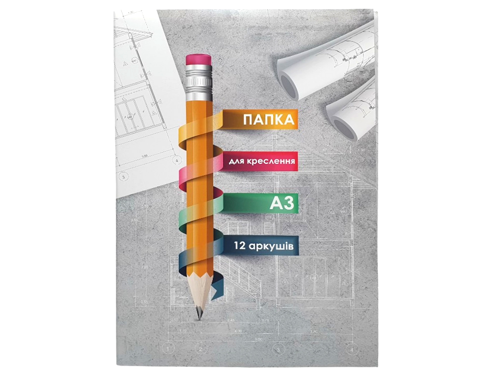 Папка для креслення А3 12 аркушів, Тетрада ТЕ322