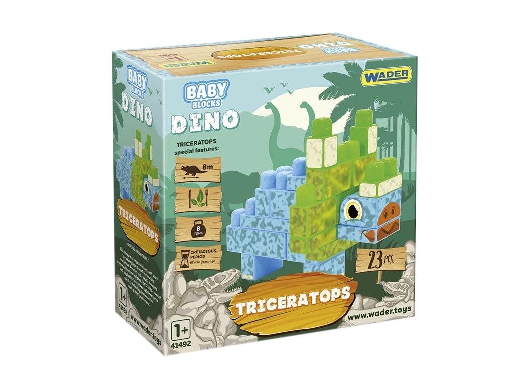 Baby Blocks конструктор Дино – трицератопс. Wader 41494