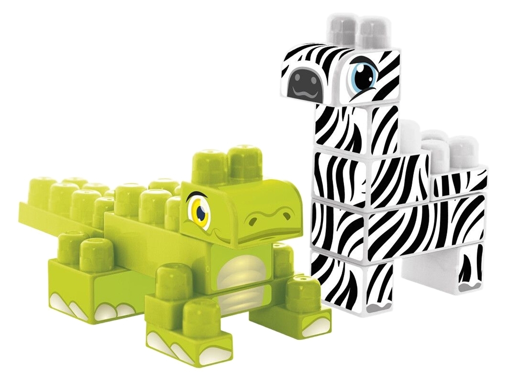 Baby Blocks конструктор Сафарі - крокодил і зебра. Wader 41501