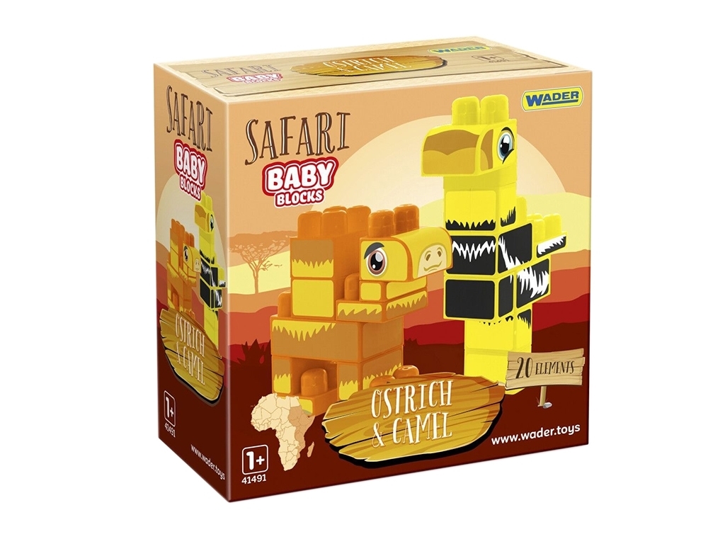 Baby Blocks конструктор Сафарі - страус і верблюд. Wader 41504