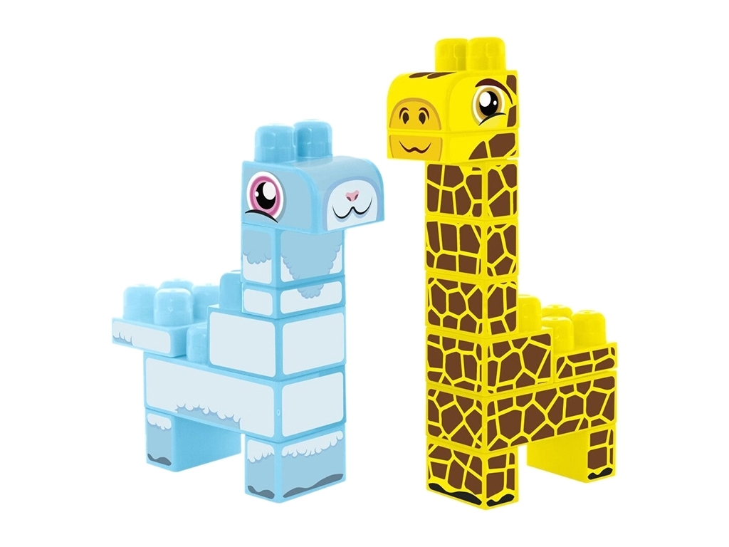 Baby Blocks конструктор Сафари – жирафа и лама. Wader 41500