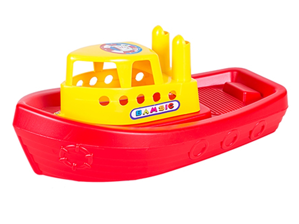 Игрушечный баркас для воды и песка 091, 36 см, пластиковый корпус, Bamsic