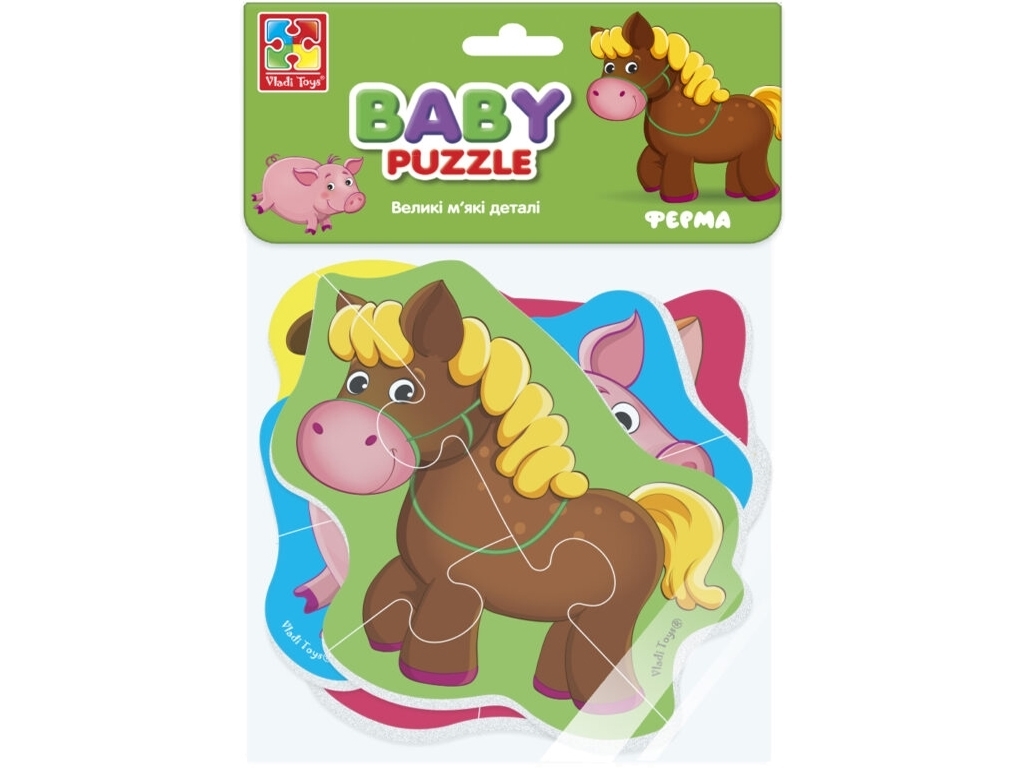 Пазл детский Ферма Baby Puzzle, мягкие детали, Vladi Toys