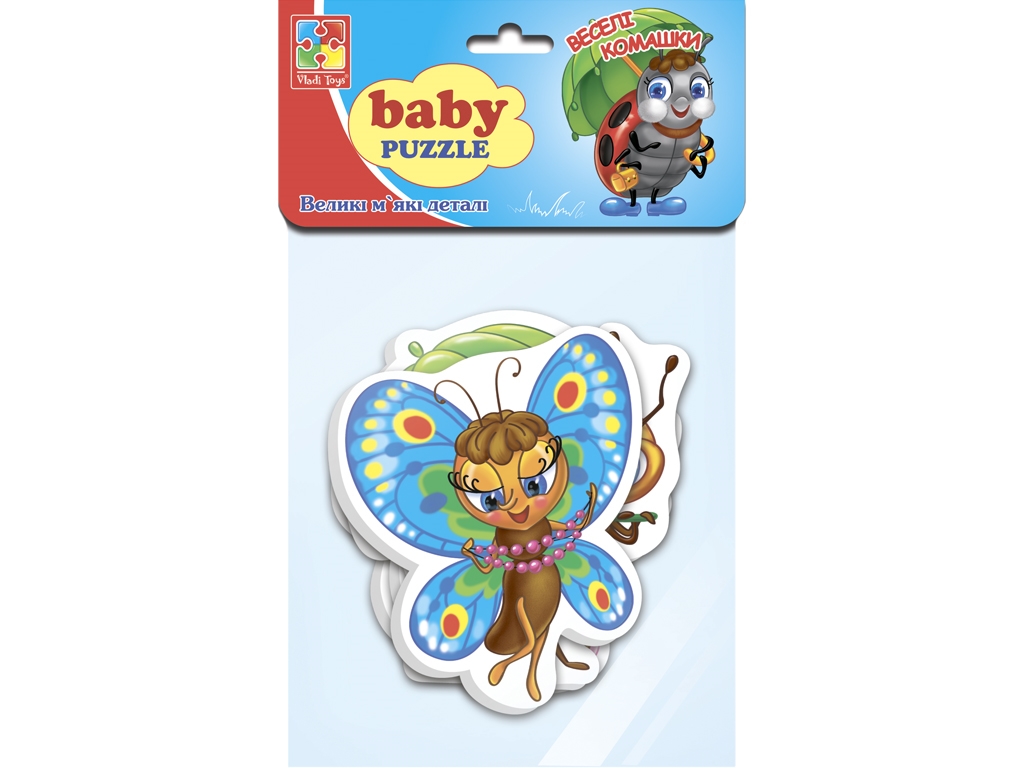 Беби пазлы, Веселые букашки, Vladi Toys