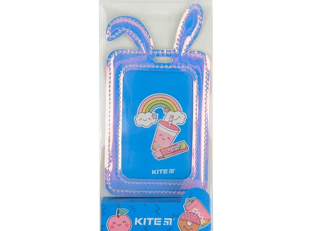 Бейдж Bunny с голографическим фиолетовым эффектом 7,5х14,5 см, Kite