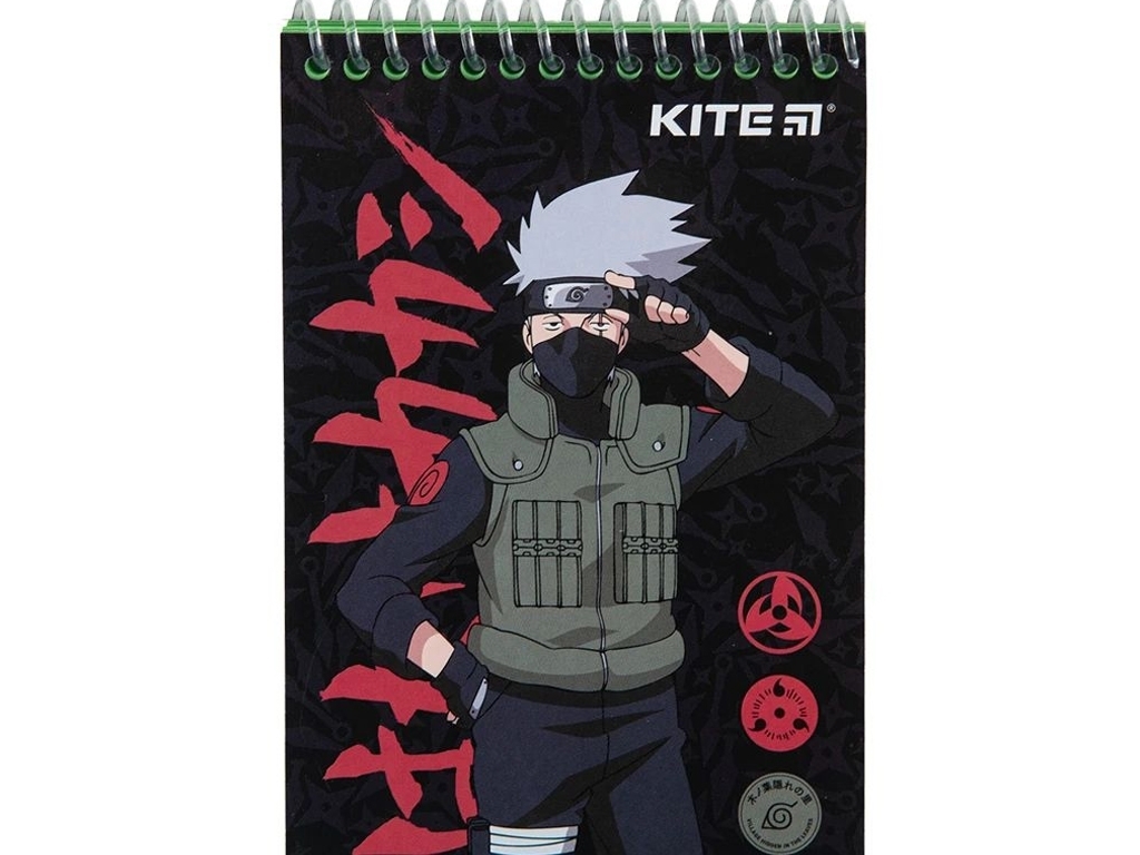 Блокнот на спирали А6, 48 листов, Naruto Shippuden, Kite