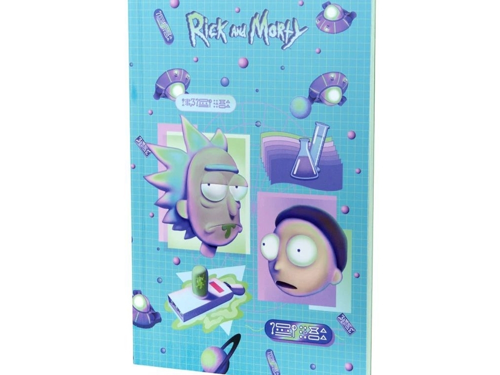 Блокнот термобіндер А5, 64 аркуші, Rick & Morty, Kite