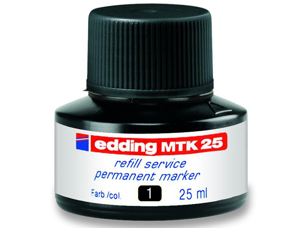 Чорнило для заправки Permanent чорне. Edding e-MTK25/01