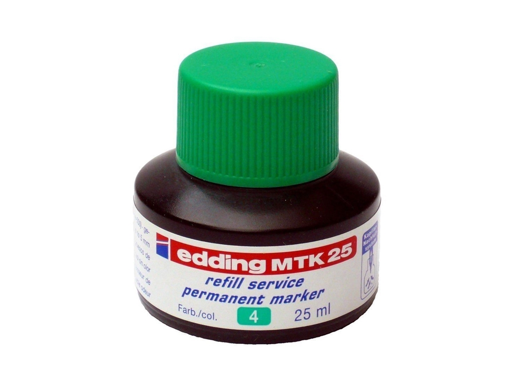 Чорнило для заправки Permanent зелене 25 мл. Edding e-MTK25/04