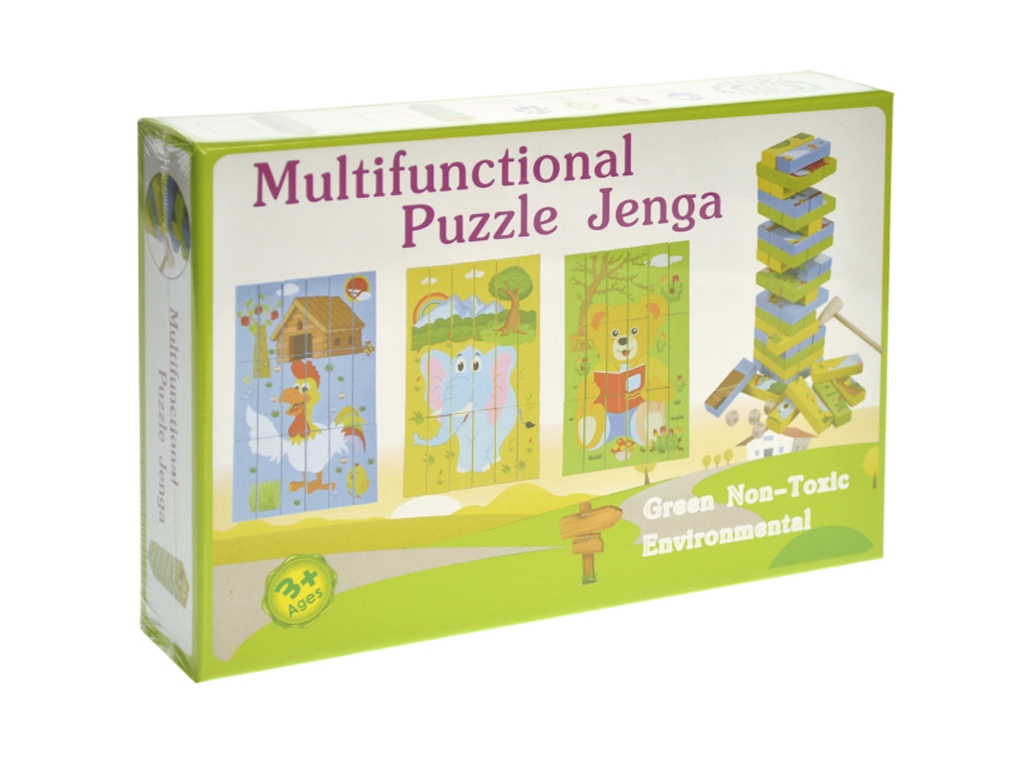 Пазл-дженга Multifunctional Puzzle Jenga, 26 см, 2 в 1, Strateg