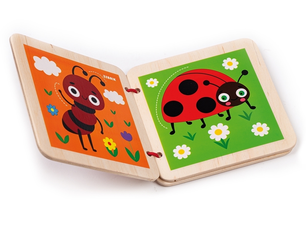 Деревянная книга "Насекомые", от 1 года, Roter Kafer