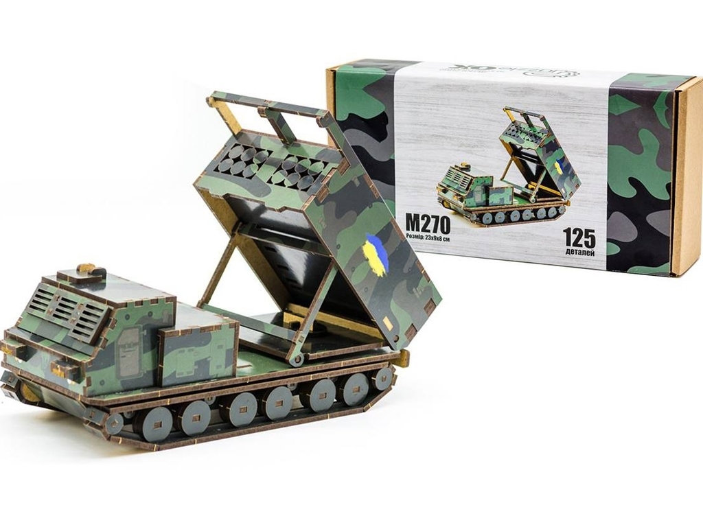 Дерев'яний 3D конструктор M270, 125 деталей