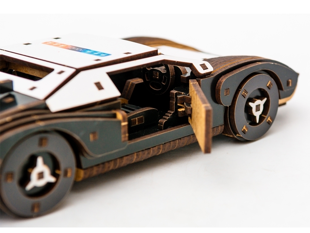 Дерев'яний 3D конструктор поліція Fast Car GT, 164 деталі, PuzzleOk Puz-26916