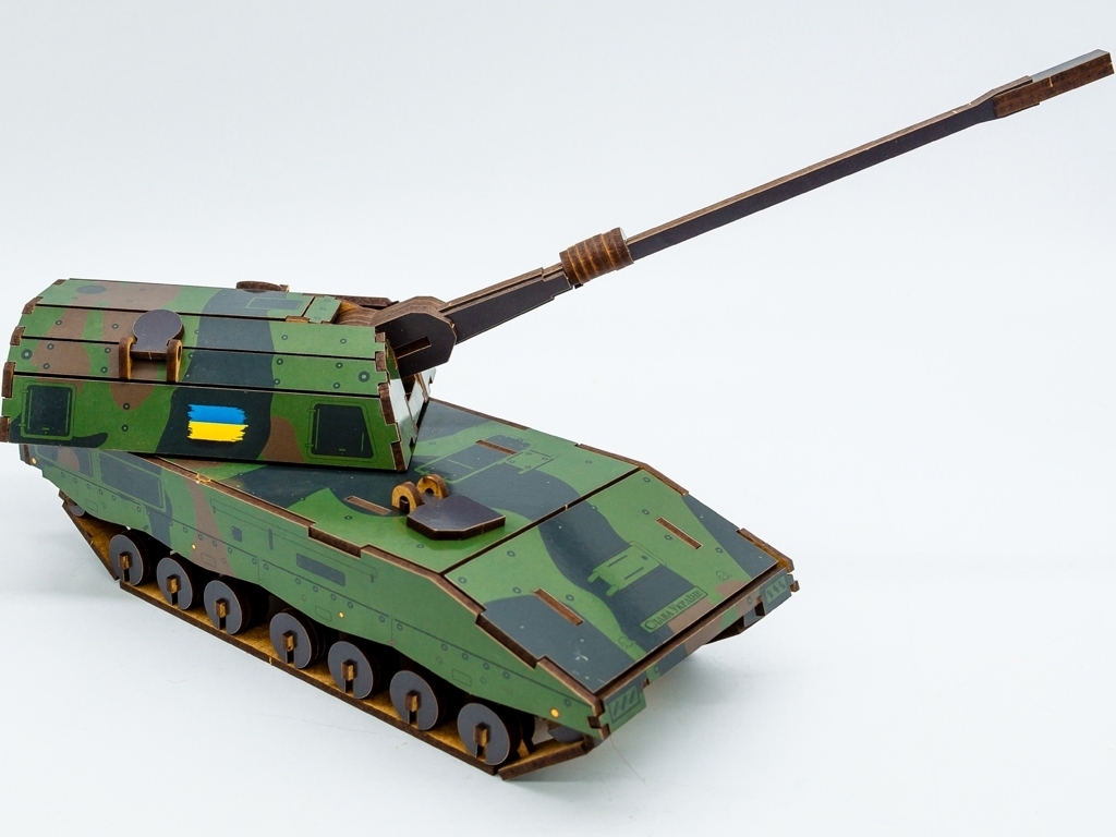 Деревянный 3D конструктор PZ 2000, 172 детали