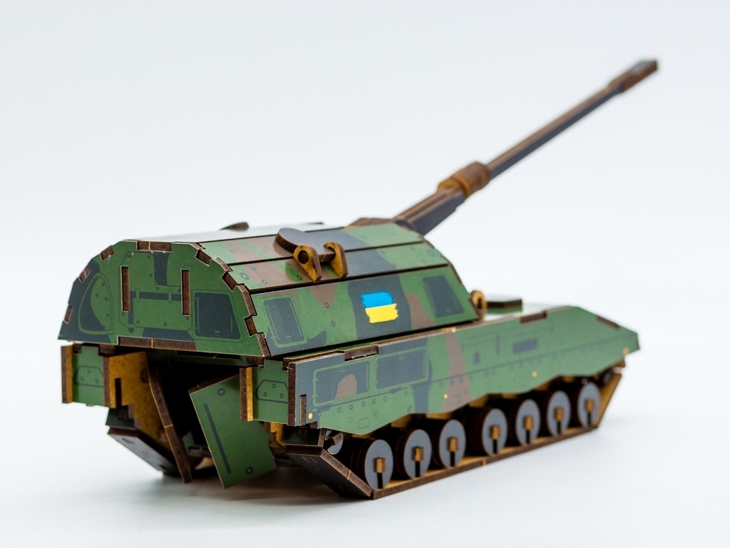 Деревянный 3D конструктор PZ 2000, 172 детали