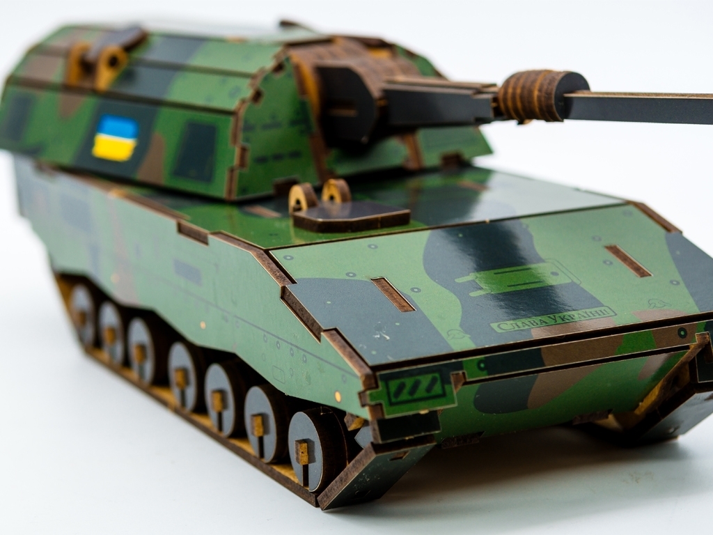 Деревянный 3D конструктор PZ 2000, 172 детали