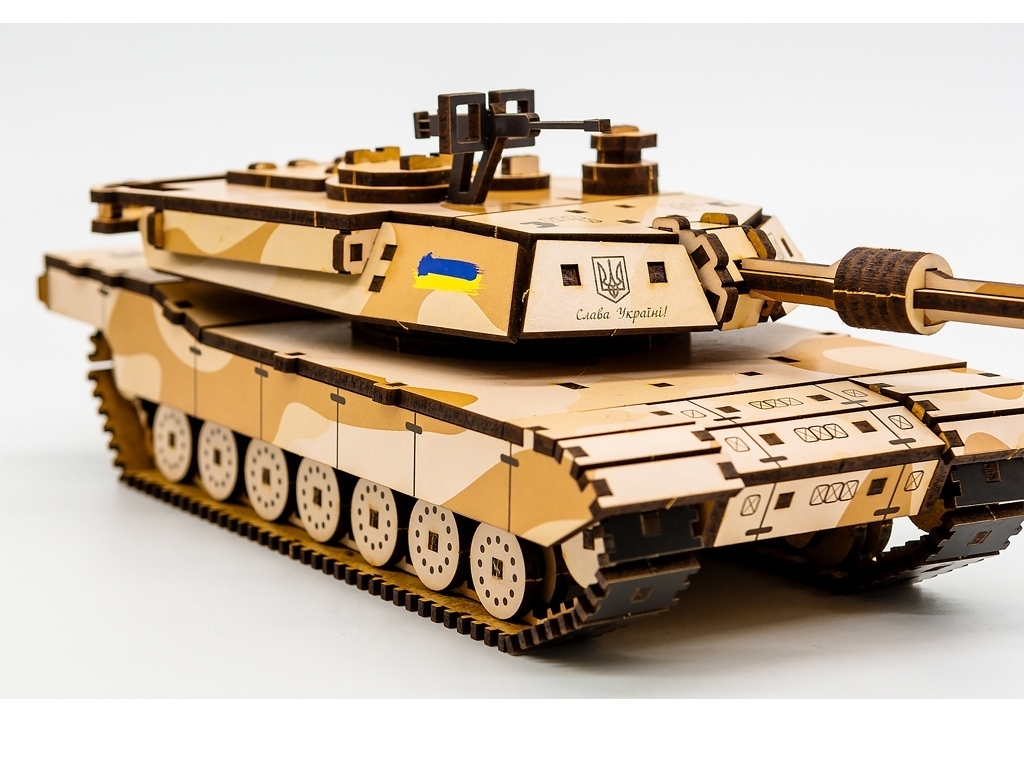 Деревянный 3D конструктор ABRAMS, 187 деталей, PuzzleOk Puz-00939