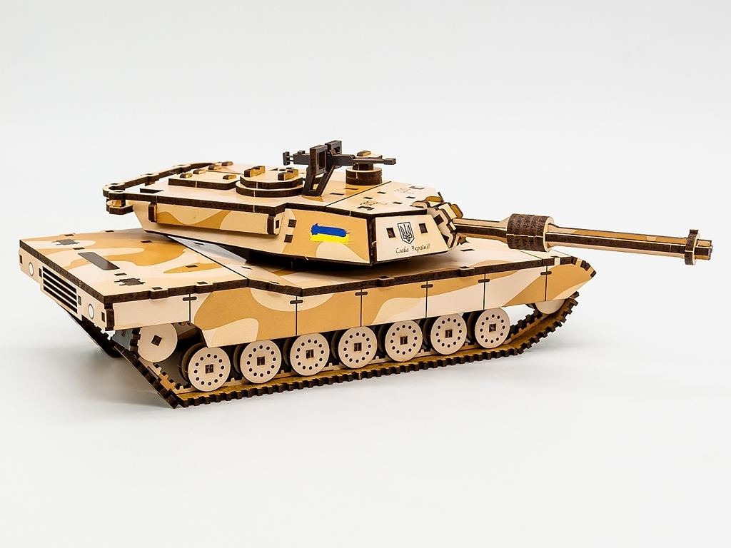 Деревянный 3D конструктор ABRAMS, 187 деталей, PuzzleOk Puz-00939