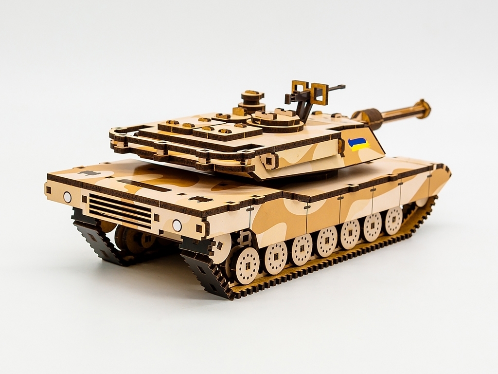 Деревянный 3D конструктор ABRAMS, 187 деталей, PuzzleOk Puz-00939
