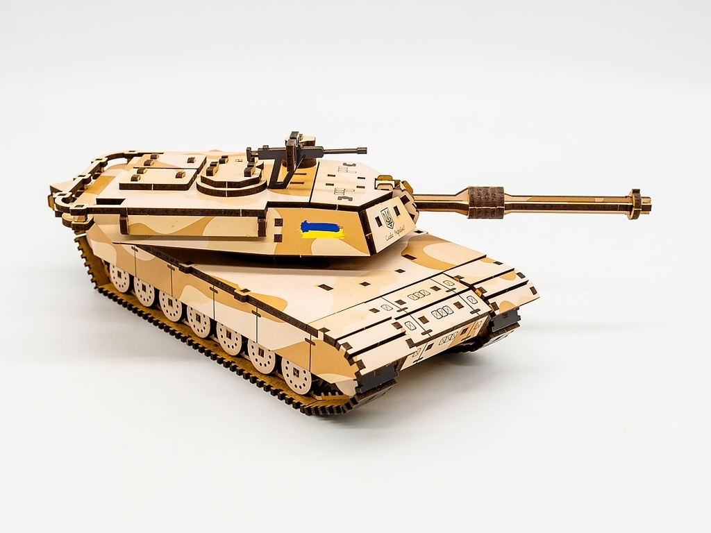 Деревянный 3D конструктор ABRAMS, 187 деталей, PuzzleOk Puz-00939