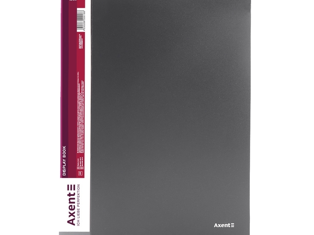 Дисплей-книга для документів Axent 1020-03-A, 20 файлів A4, сіра, Axent