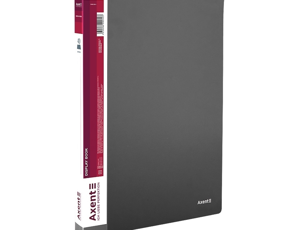 Папка дисплей-книга Axent 1040-03-A A4, 40 файлів, сіра, Axent