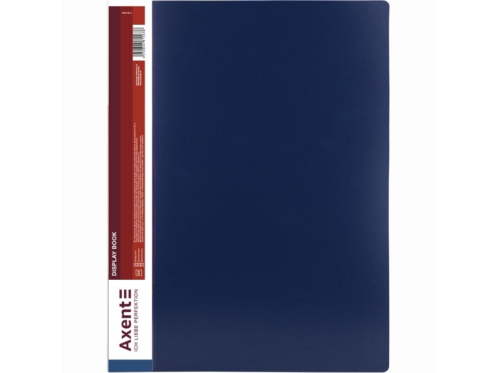 Папка дисплей-книга Axent 1200-02-A A4, 100 файлів, синя, Axent