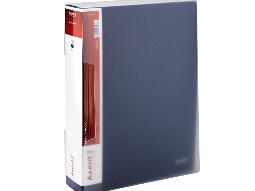 Папка дисплей-книга Axent 1200-02-A A4, 100 файлів, синя, Axent