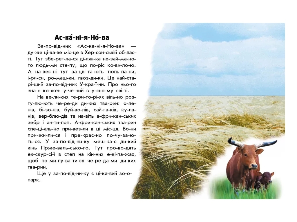 Книжка пізнавальна "Читаю про Україну. Парки та заповідники", 5–8 років, Ранок