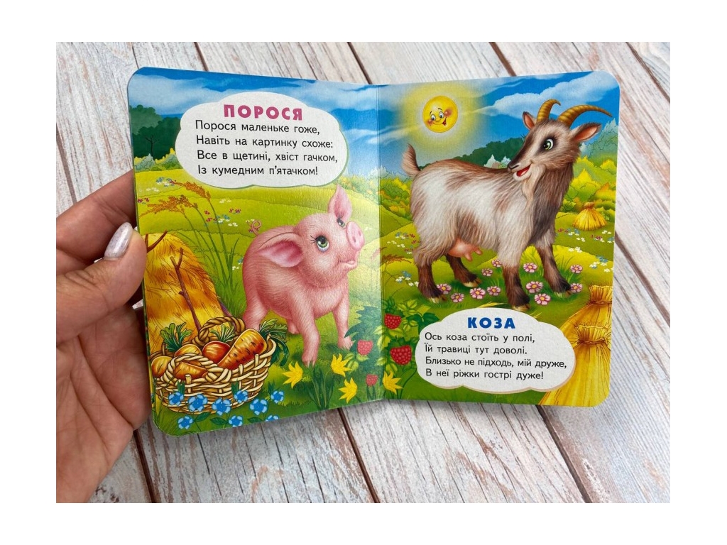 Детская книга "Учимся с мамой На селе", картон, Пегас