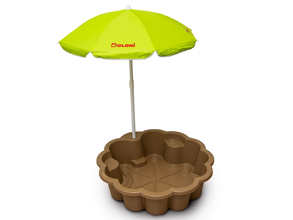 Песочница-бассейн с зонтом Цветок ЭКО 01235/01eco, 81 см, Doloni Toys