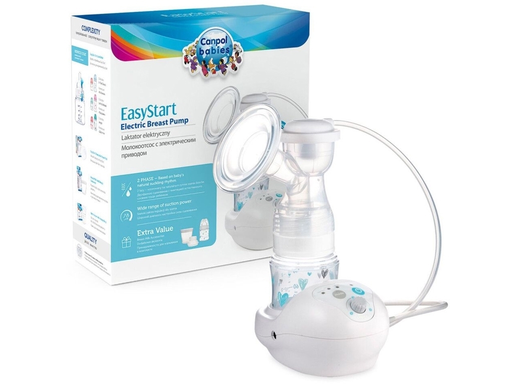 Электрический молокоотсос EasyStart. Canpol Babies 12/201