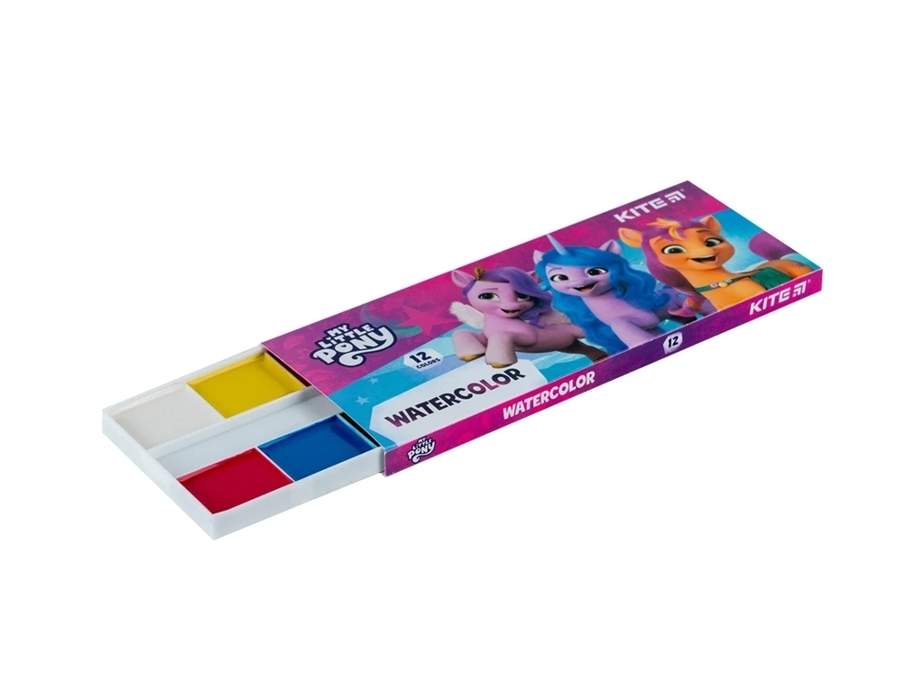 Краски акварельные в картонной упаковке My Little Pony 12 цветов, Kite